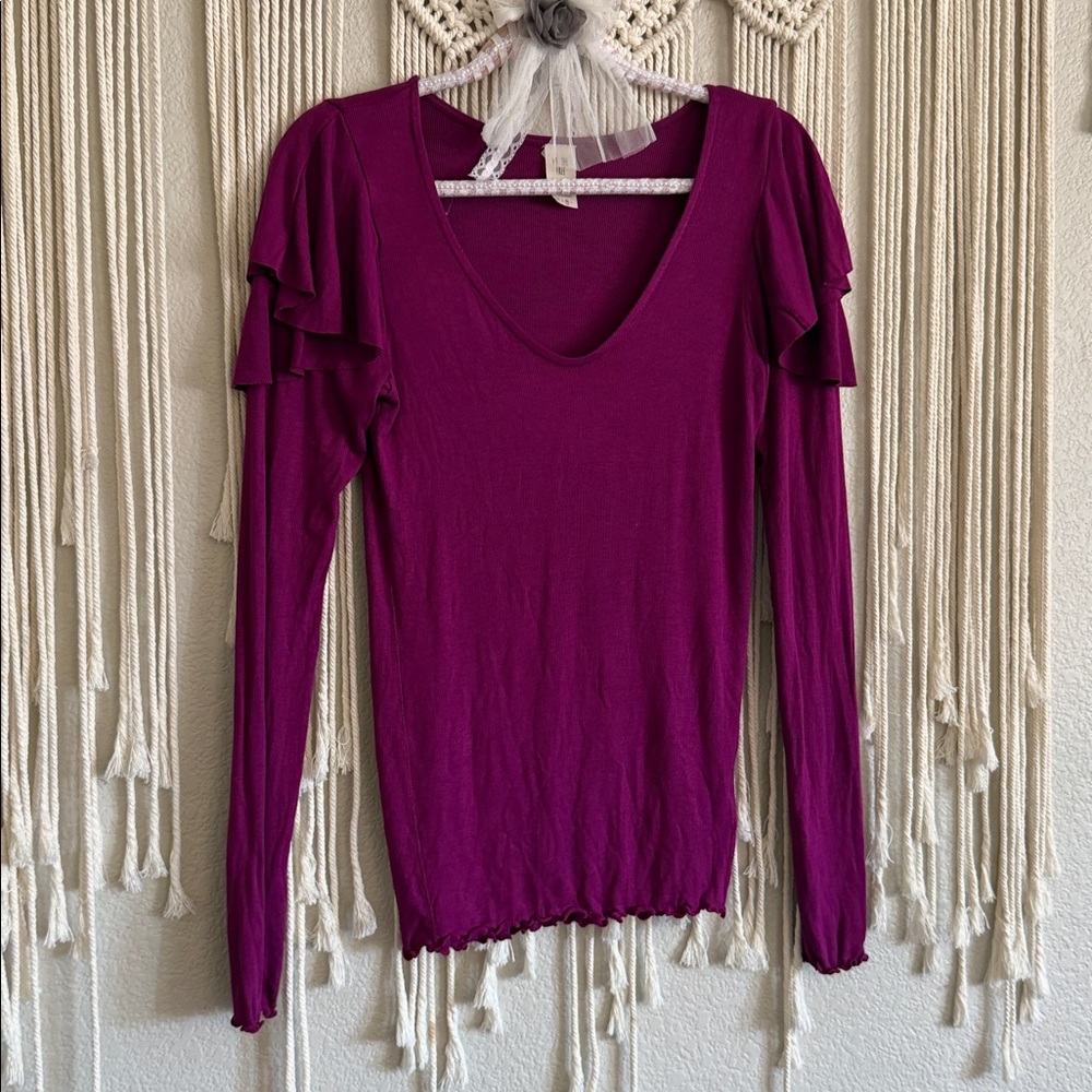 We the Free puff shoulder long sleeve